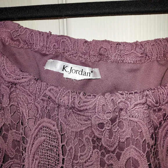 Mauve crochet lace top - Picture 2 of 5